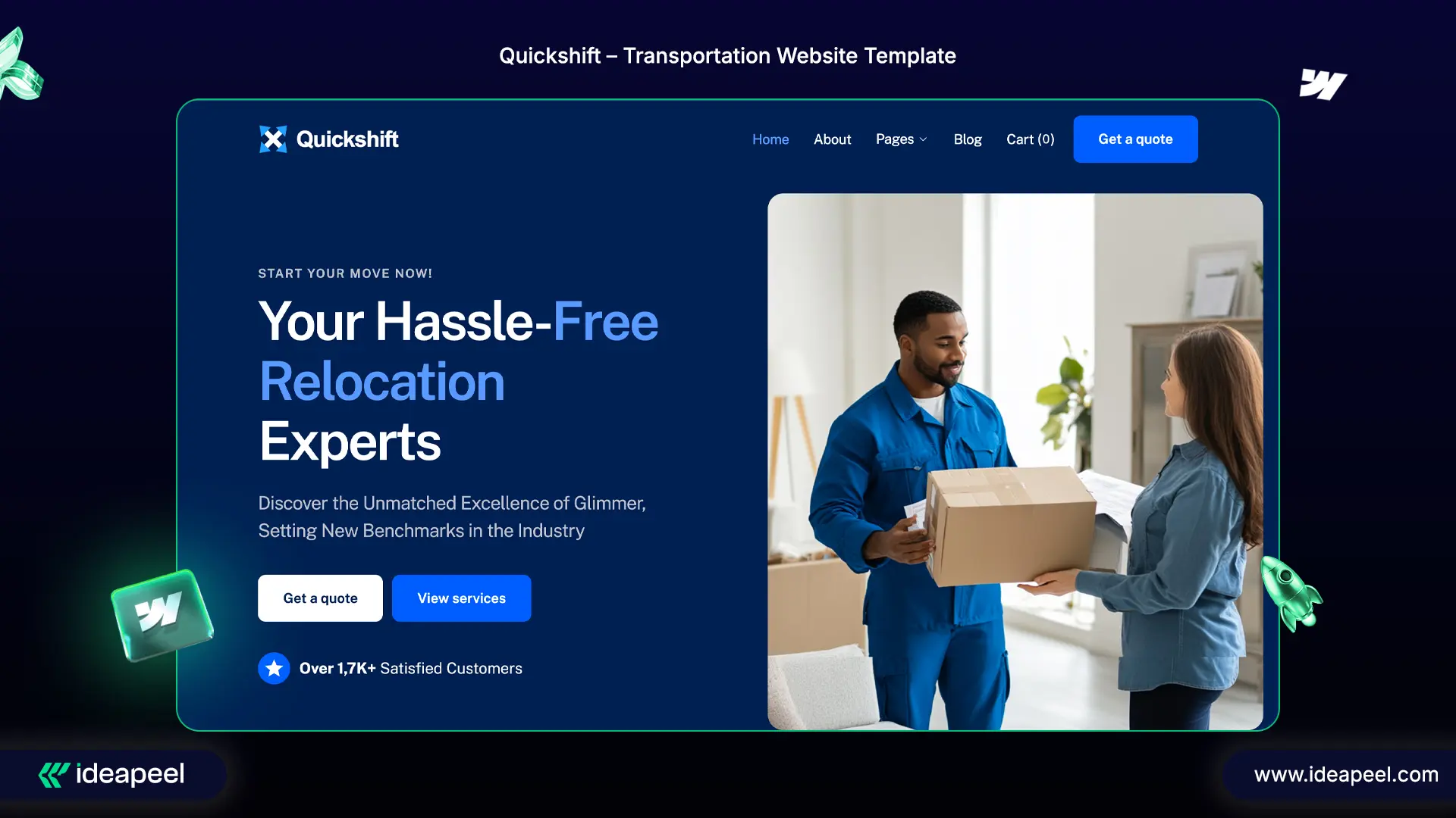 Quickshift – Transportation Webflow Website Template