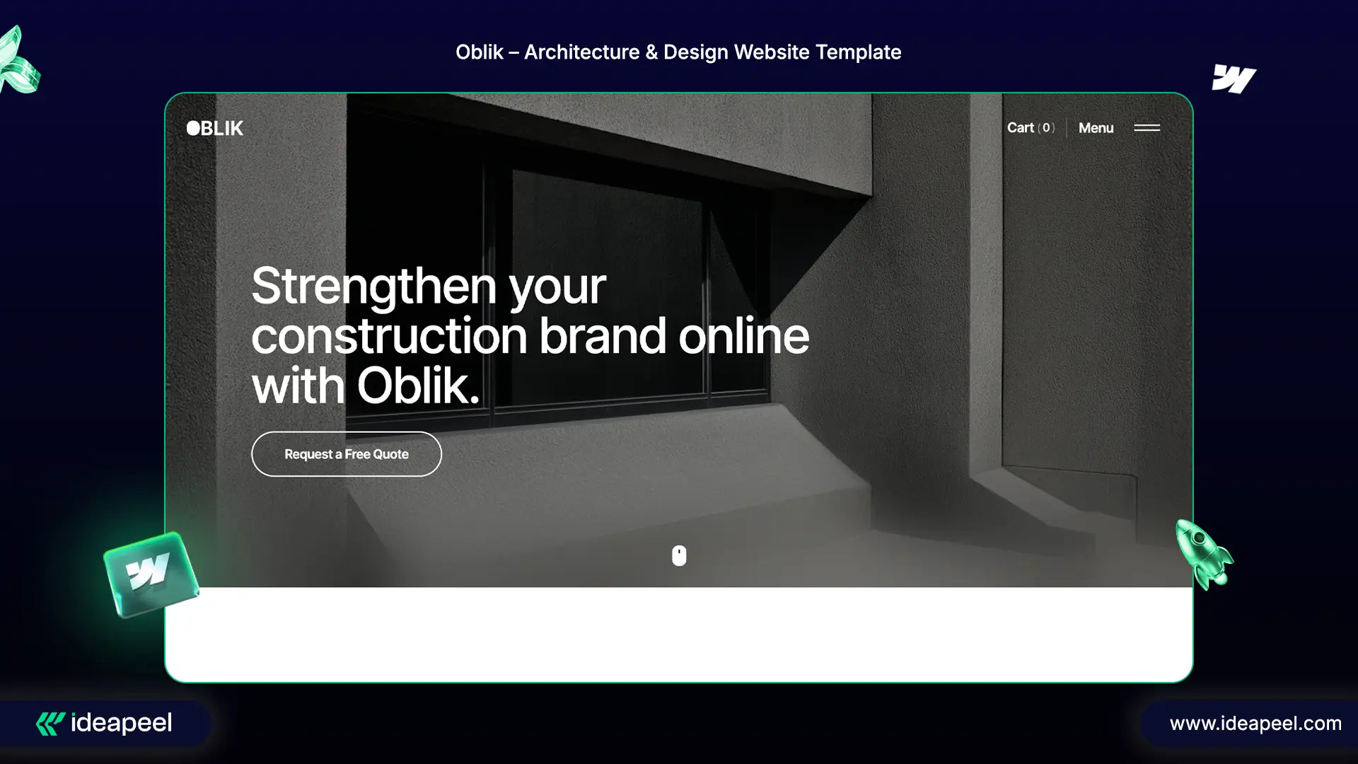 Oblik - Construction Webflow website template