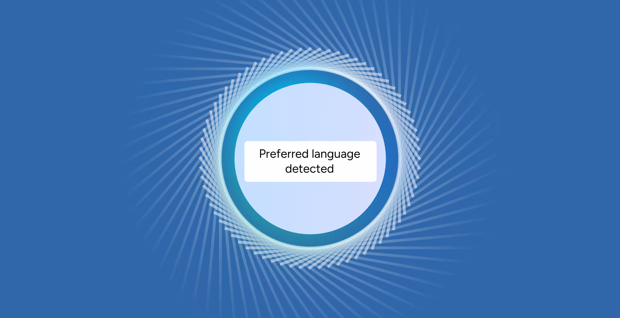 Preferred language detected illustration