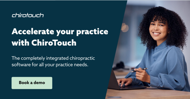 Integrated chiropractic software, ChiroTouch ad