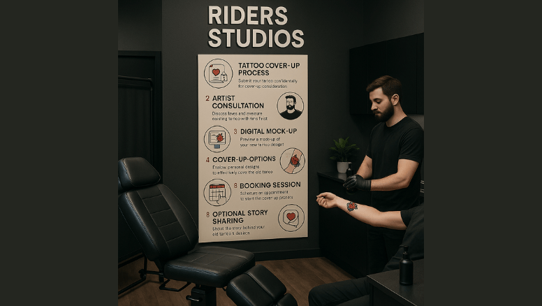 Step-by-Step: Covering Up Regret How Riders Studios Fixes Old Tattoos