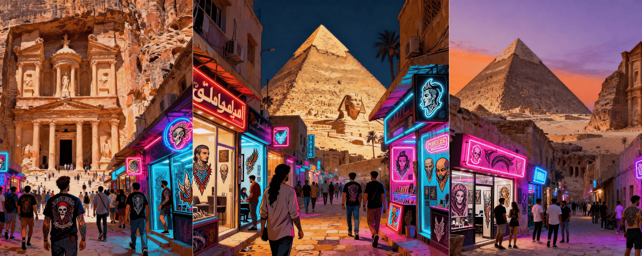 Tattoo Studios in Egypt (Cairo) & Jordan (Amman): Factual Opening Dates