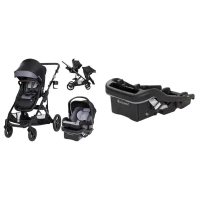 Baby Trend Morph modular stroller converting single to double with EZ-Lift PLUS infant car seat