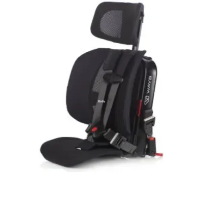 Picoby WAYB forward-facing harness-to-booster car seat, charcoal fabric, adjustable headrest, removable cupholder