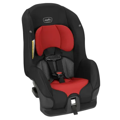 Evenflo Tribute convertible car seat, padded charcoal fabric, contoured high-back, five-point harness