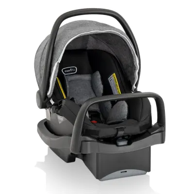 Evenflo LiteMax Vizor infant car seat with adjustable canopy and padded head support