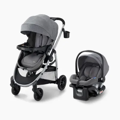 Modes Pramette infant travel system with Graco SnugRide Lite LX infant car seat