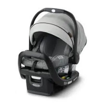 Graco Premier SnugRide SnugFit 35 XT infant car seat, padded black carrier with five-point harness