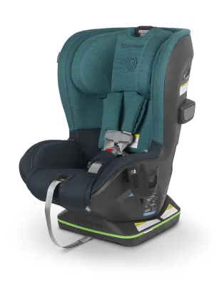 Knoxby UPPAbaby convertible car seat with adjustable headrest and padded 5-point harness.
