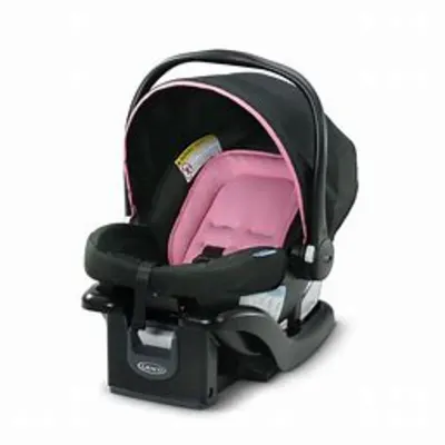 Graco SnugRide 35 Lite LX infant car seat with adjustable canopy and five-point harness