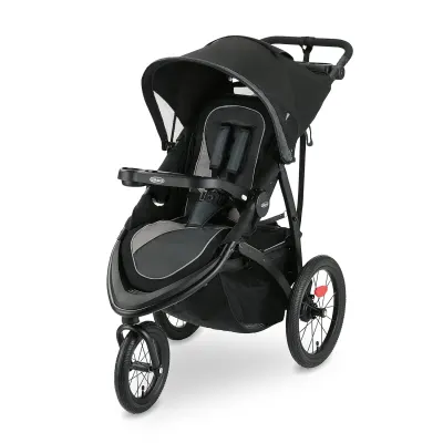 Graco FastAction Fold jogging stroller and SnugRide Click Connect 35 infant travel system.