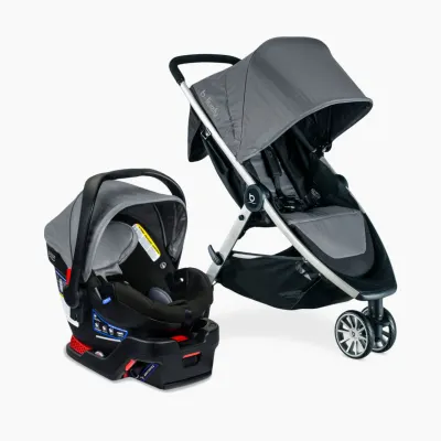 Britax B-Lively stroller with B-Safe Gen2 FlexFit infant car seat travel system.