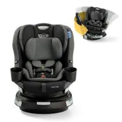 Graco EasyTurn 360 convertible car seat with 360° rotating base and padded harness