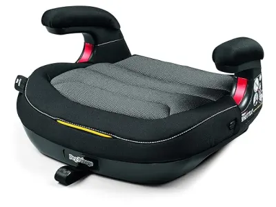 Viaggio Shuttle 120 by PEG, no-back booster seat with contoured armrests and cup holder.