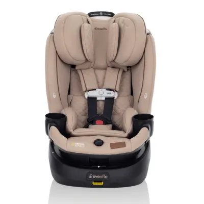 Evenflo Revolve Slim convertible car seat, slim black profile, 5-point harness, adjustable headrest