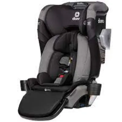 Diono Radian 3QXT FirstClass SafePlus convertible car seat; designed for rear- and forward-facing use.