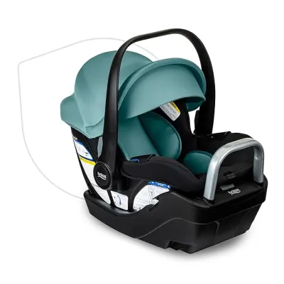 Britax Willow S rear-facing infant car seat with adjustable handle and five-point harness