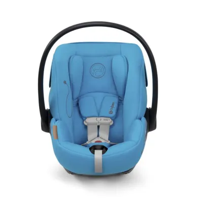 CYBEX Cloud G Luxby infant car seat — rear-facing carrier with padded shell and canopy