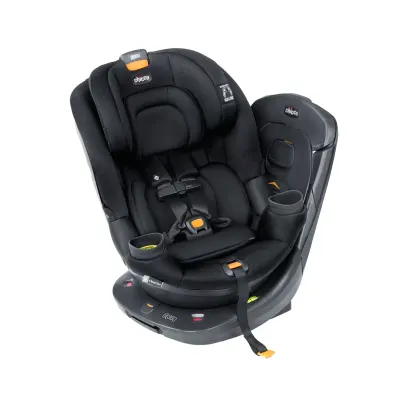 Chicco Fit360 convertible car seat, 360° rotating base, plush head support, five-point harness