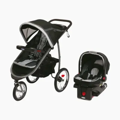 FastAction Jogger stroller with SnugRide Click Connect 35 infant car seat — jogging travel system.