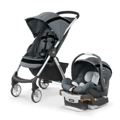 Chicco Mini Bravo Sport stroller with KeyFit infant car seat — infant travel system.
