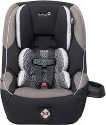 Safety 1st Guide 65 convertible car seat, gray fabric, five-point harness, adjustable headrest.