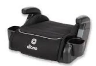 Diono Connect3 R Backless Booster, no-back booster with gray contoured fabric and cup holder