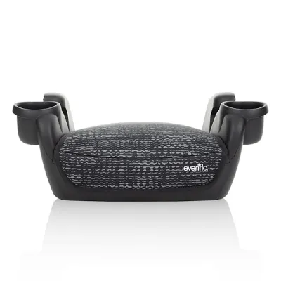 Evenflo GoTime backless booster — no-back booster with contoured padded seat for children.