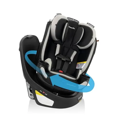 Evenflo Revolve Slim convertible car seat — slim profile, 5-point harness, adjustable headrest