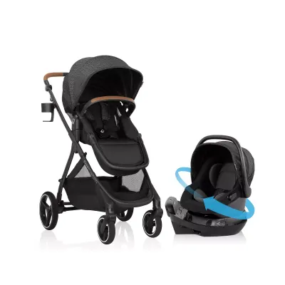 Evenflo Shyft Intuiti travel system with Revolve180 LiteMax NXT infant car seat and stroller