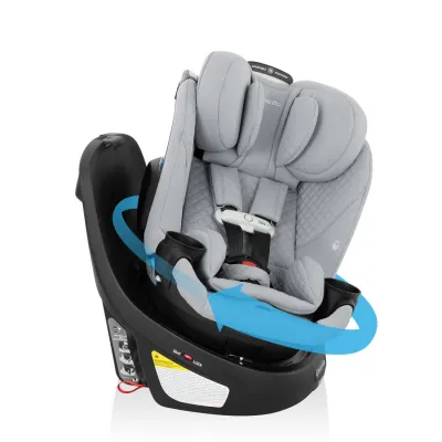 Evenflo Revolve Slim convertible car seat, slim-profile harnessed rear- and forward-facing seat.
