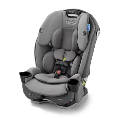 Graco Slimfit LX convertible car seat, slim-profile, multi-position harness, booster-ready, adjustable recline.