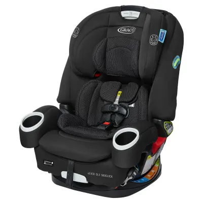 Graco 4Ever DLX convertible car seat, high-back design with adjustable five-point harness