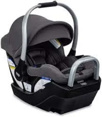 Britax Cypress infant car seat, rear-facing carrier with adjustable handle and cushioned insert.