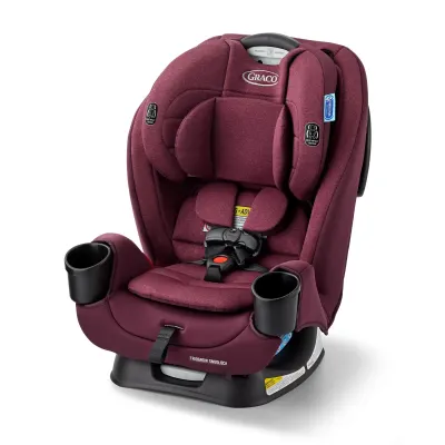 Graco TrioGrow SnugLock convertible car seat, five-point harness, adjustable headrest and recline.