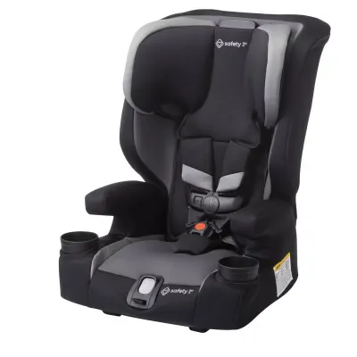 Safety 1st Boost & Go forward-facing harness-to-booster car seat, gray fabric and black trim.