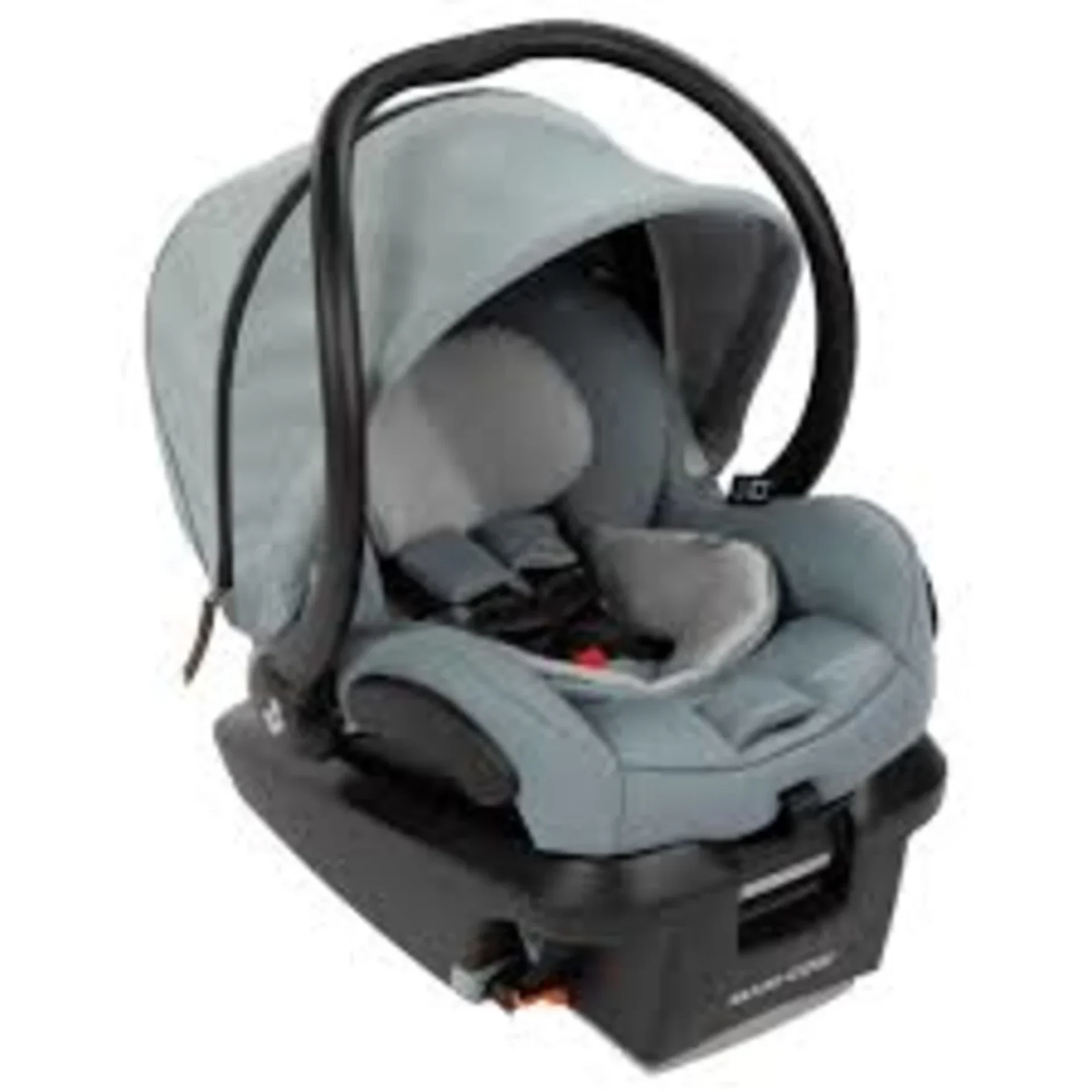 Maxi-Cosi Mico XP Max infant car seat in grey with black carry handle, canopy, and base for Canadian market