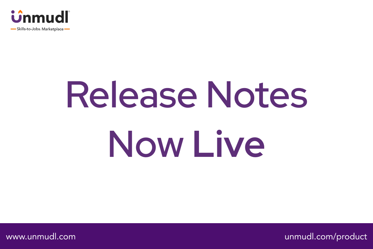 Release Notes Now Live on Unmudl