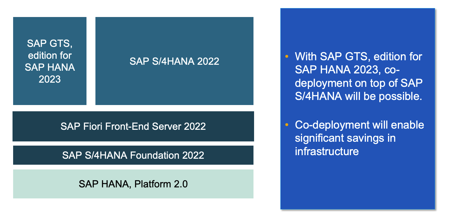 Diagram: SAP GTS Co-Deployment