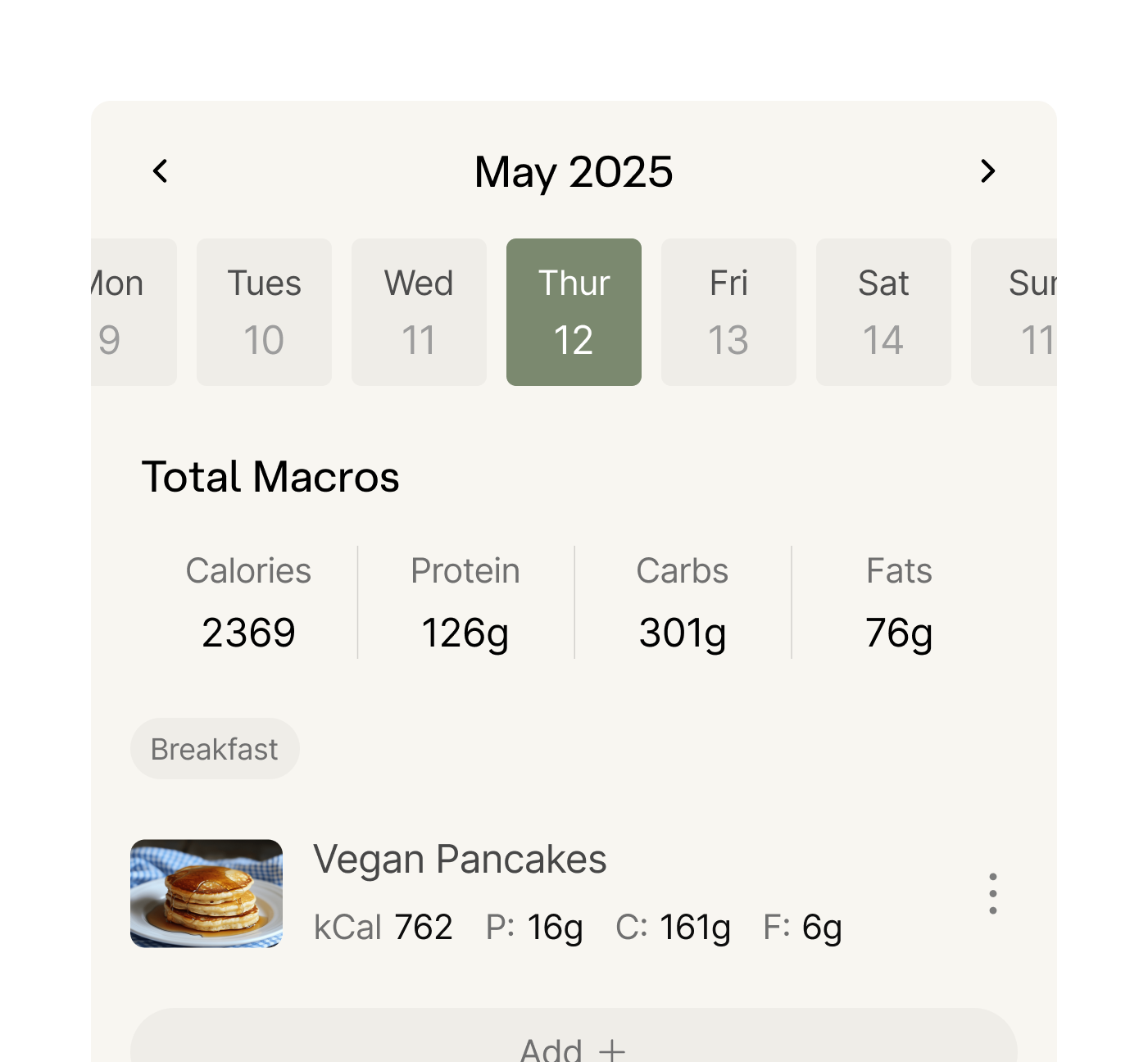 athleats meal planning app feature
