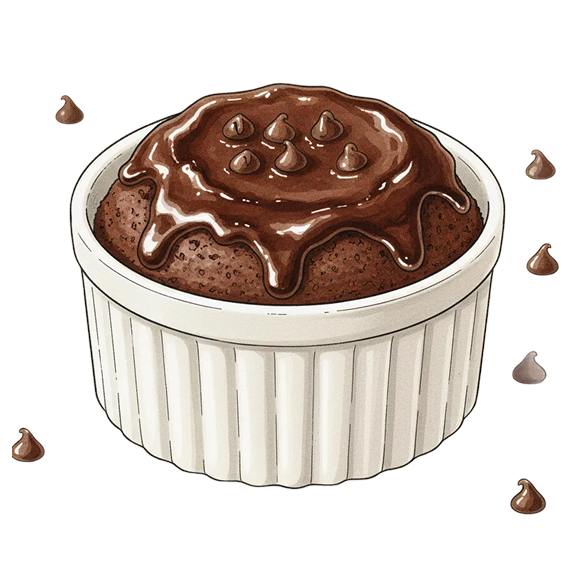 healthy molten lava cake dessert