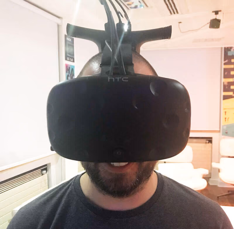 Man wearing VR Headset