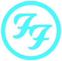 Foo Fighters 'FF' logo in blue