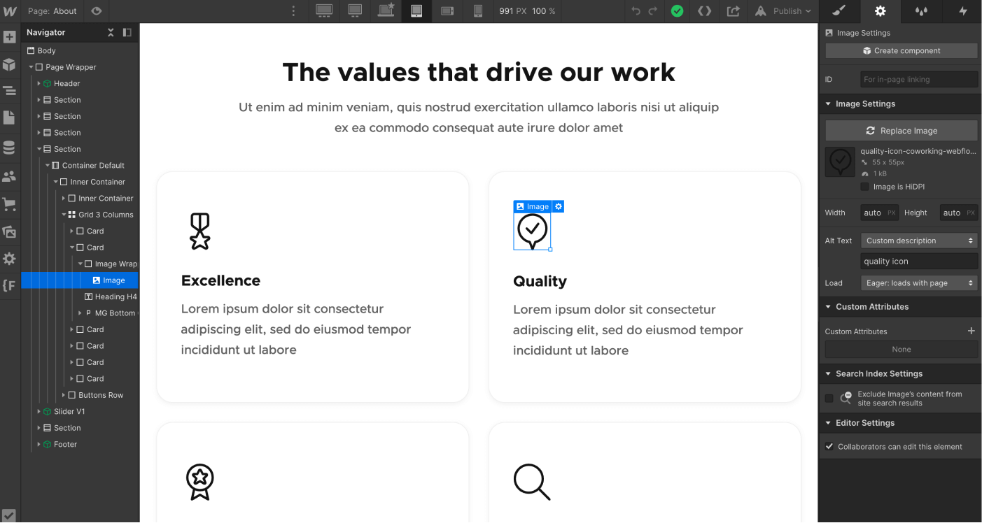 Icons And Graphics - Coworking X Webflow Template