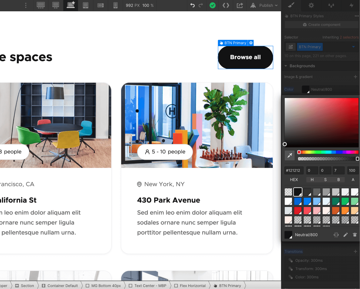 Color - Coworking X Webflow Template