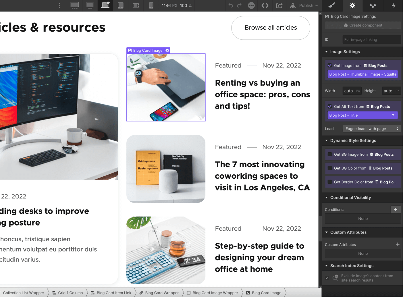 CMS Content - Coworking X Webflow Template