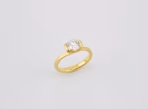 750/- Gelbgold Ring mit 1 Brillanten 1,17ct