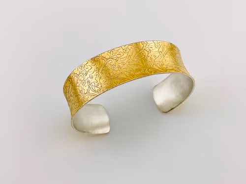 Armspange , Silber Gold Kombination