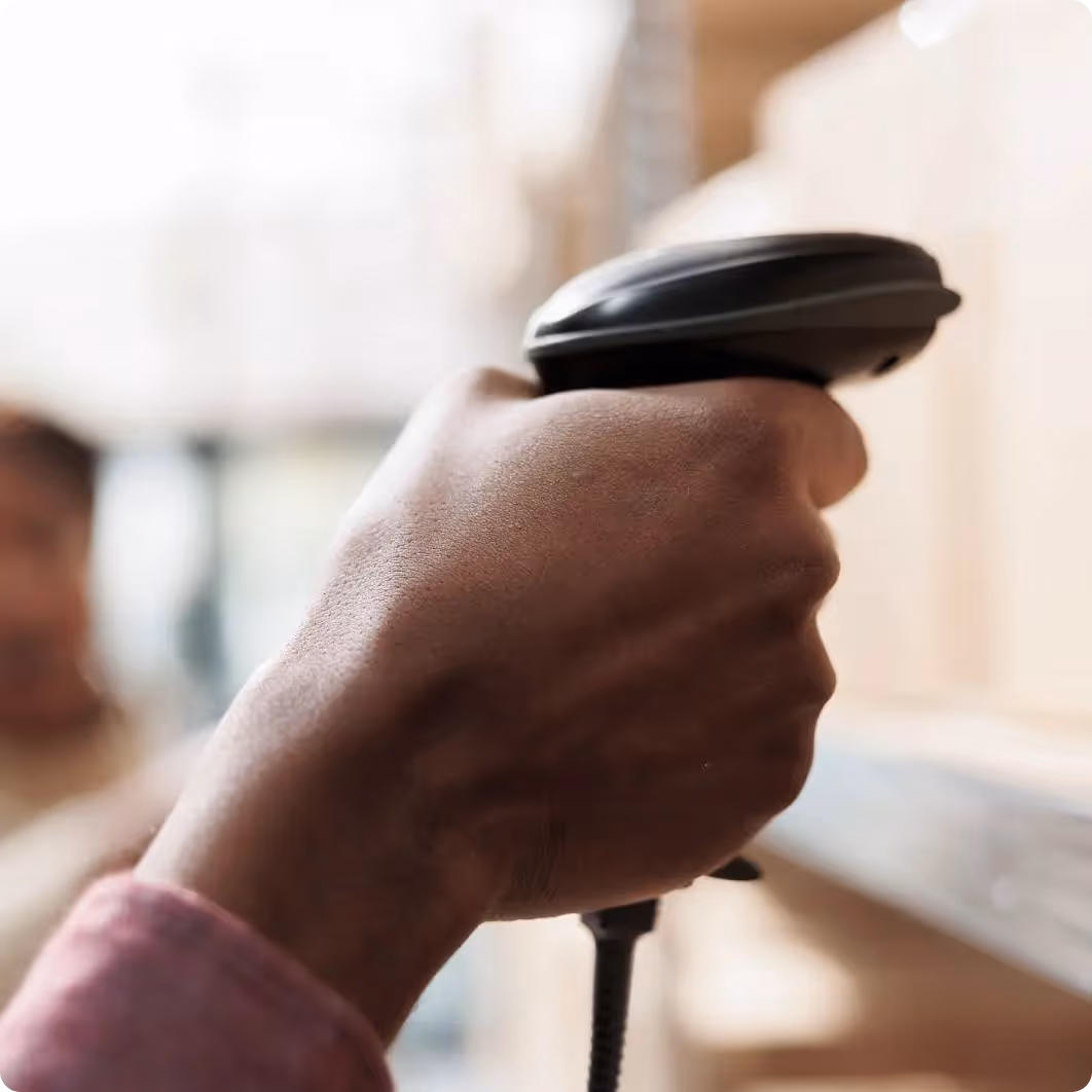 Using barcode scanner