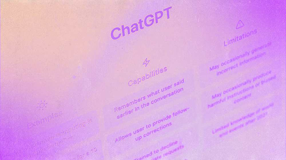 ChatGPT search window